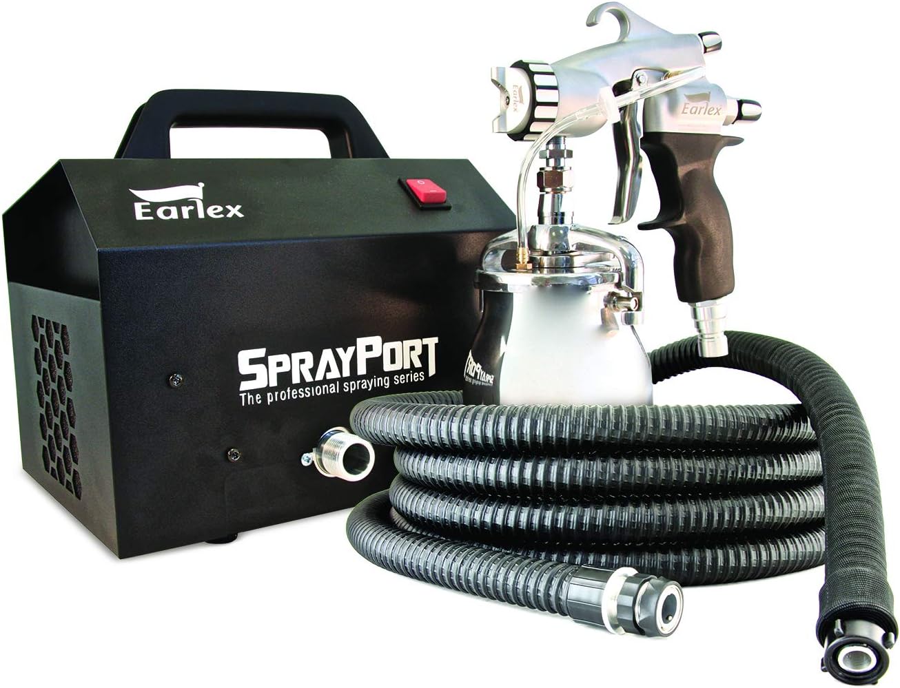 Earlex SprayPort 6003 HVLP turbine paint sprayer with pressure-feed Pro-8 spray gun and 25-foot Hyperflex hose
